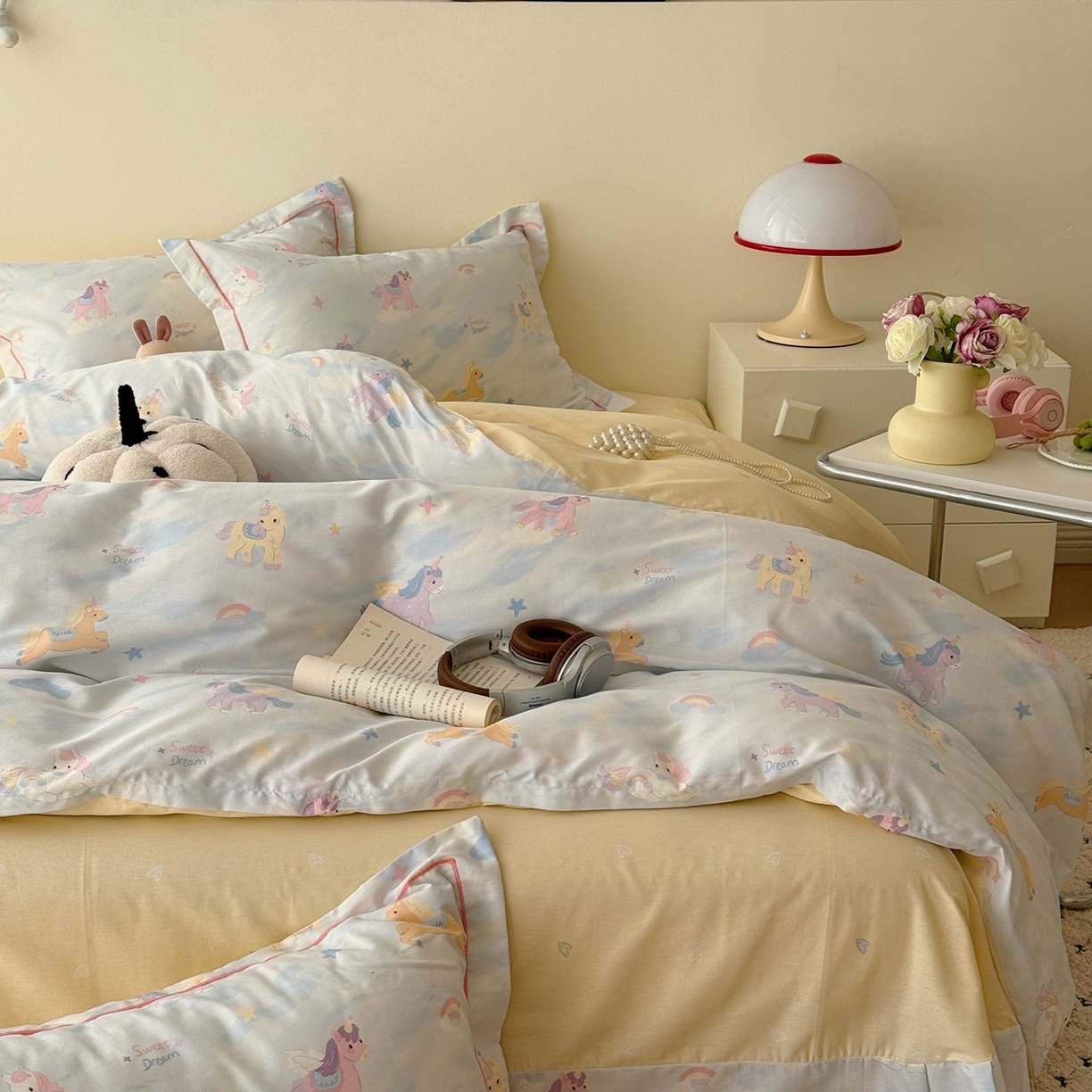 91家纺网 家纺一手货源 找家纺 于果 2026新款全棉13370四件套（2） 星芒小马