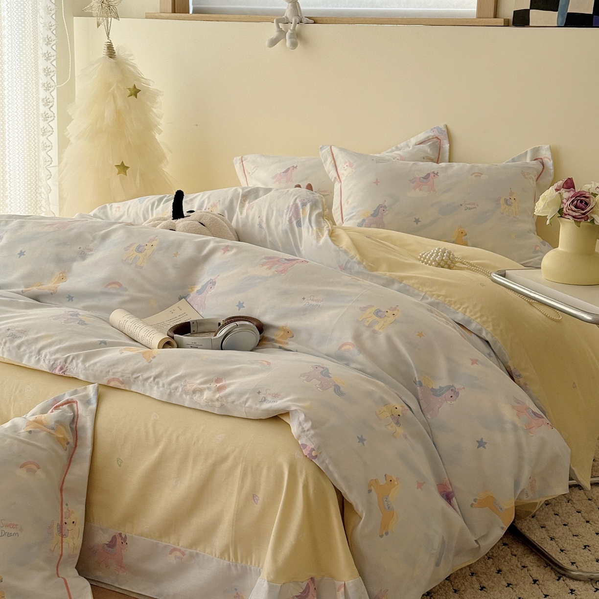 91家纺网 家纺一手货源 找家纺 于果 2026新款全棉13370四件套（2） 星芒小马