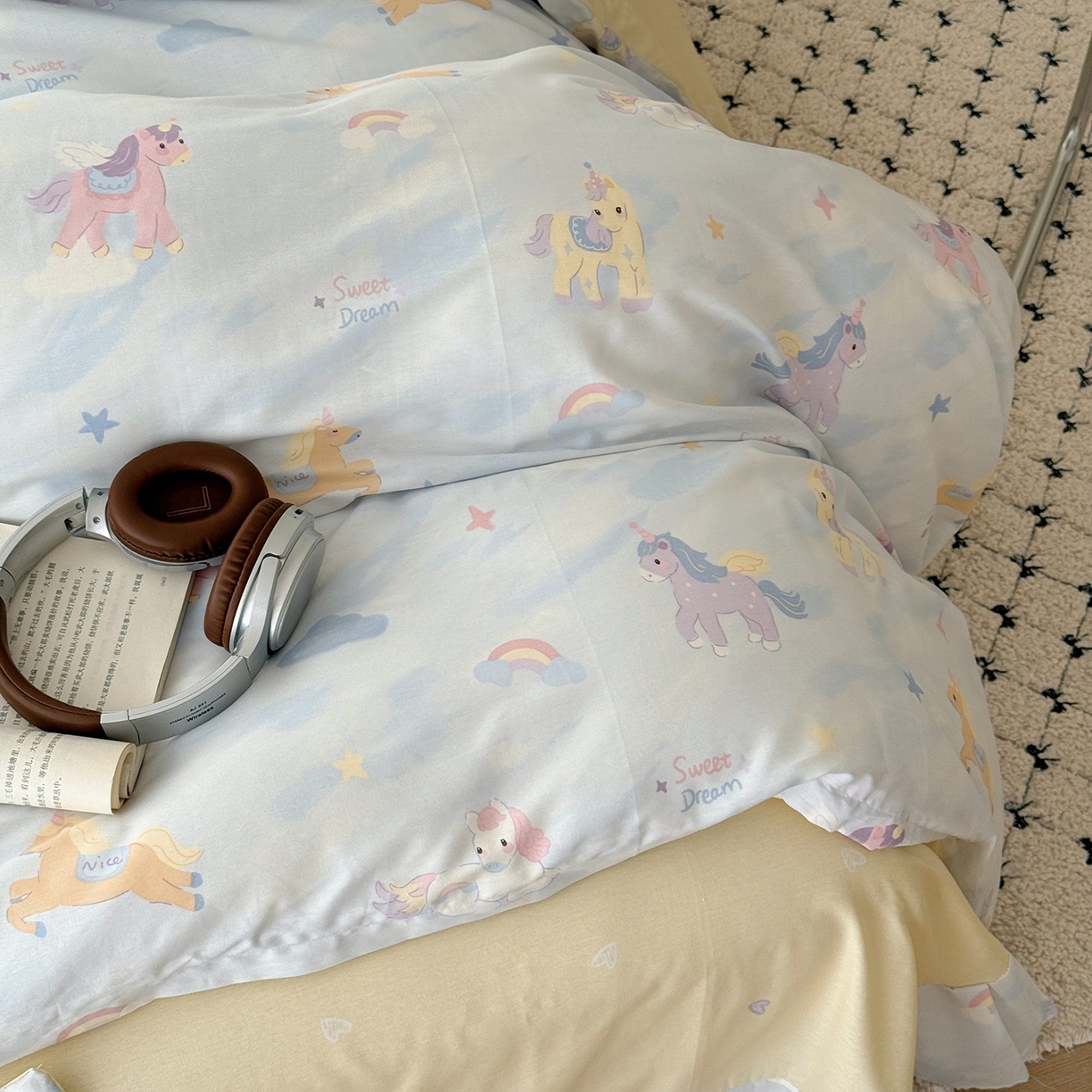 91家纺网 家纺一手货源 找家纺 于果 2026新款全棉13370四件套（2） 星芒小马