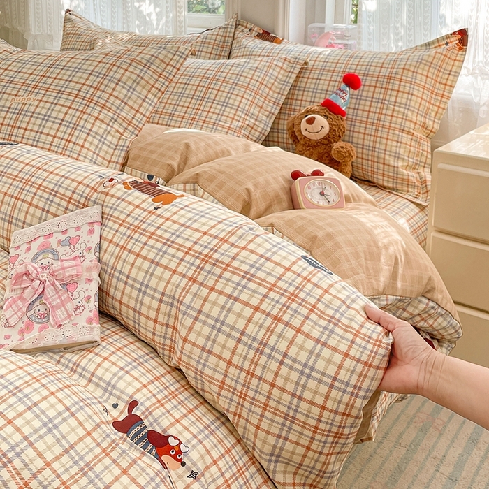 91家纺网 家纺一手货源 找家纺 （总）世爵 2026春夏新款全棉纯棉印花小清新四件套