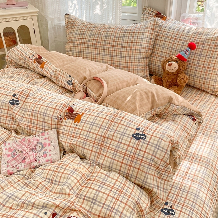 91家纺网 家纺一手货源 找家纺 （总）世爵 2026春夏新款全棉纯棉印花小清新四件套