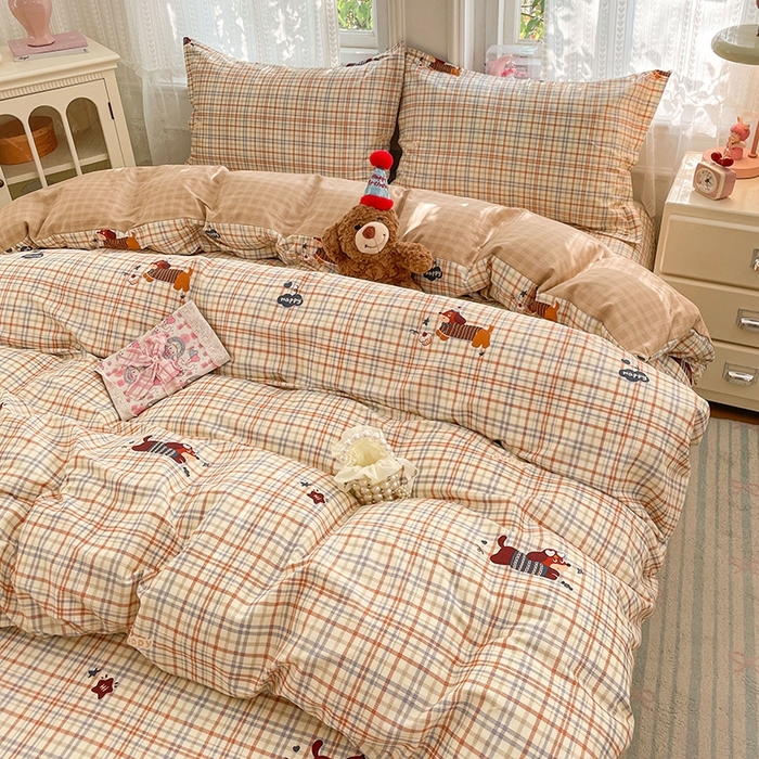 91家纺网 家纺一手货源 找家纺 （总）世爵 2026春夏新款全棉纯棉印花小清新四件套