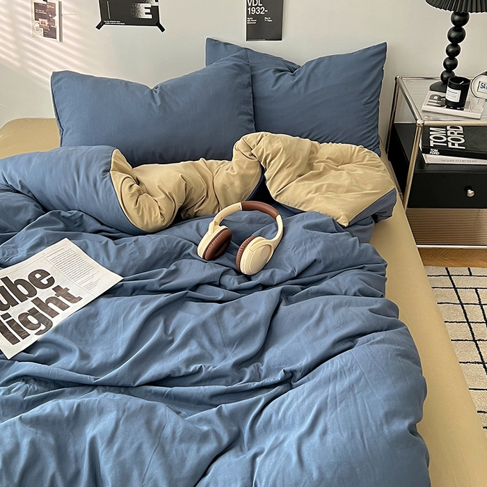 91家纺网 家纺一手货源 找家纺 （总）世爵 2026新款10A抗菌亲肤水洗棉双拼四件套