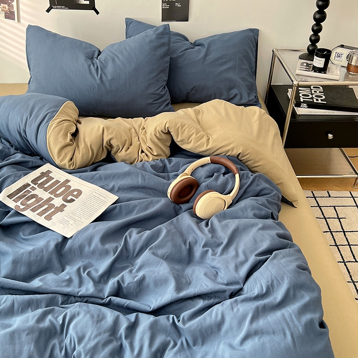 91家纺网 家纺一手货源 找家纺 （总）世爵 2026新款10A抗菌亲肤水洗棉双拼四件套