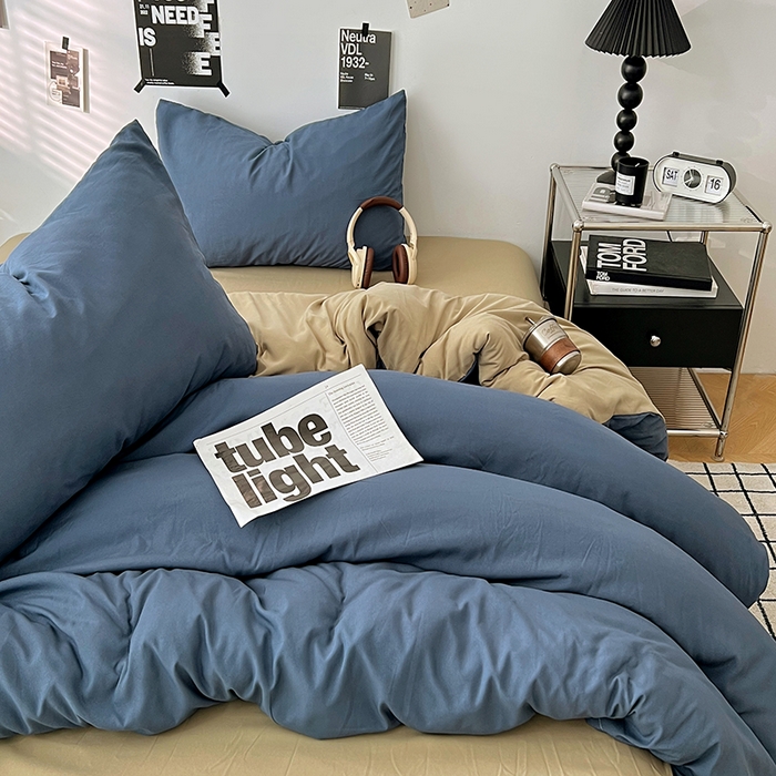 91家纺网 家纺一手货源 找家纺 （总）世爵 2026新款10A抗菌亲肤水洗棉双拼四件套