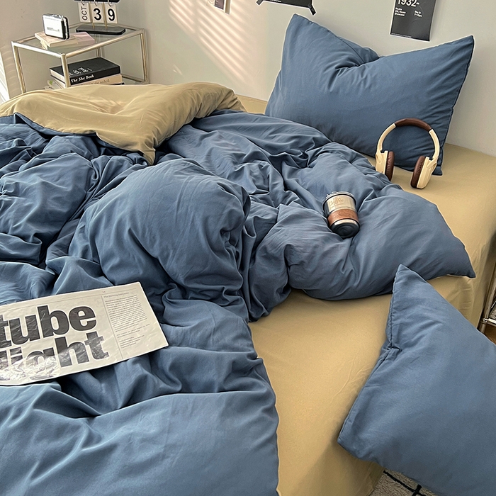 91家纺网 家纺一手货源 找家纺 （总）世爵 2026新款10A抗菌亲肤水洗棉双拼四件套