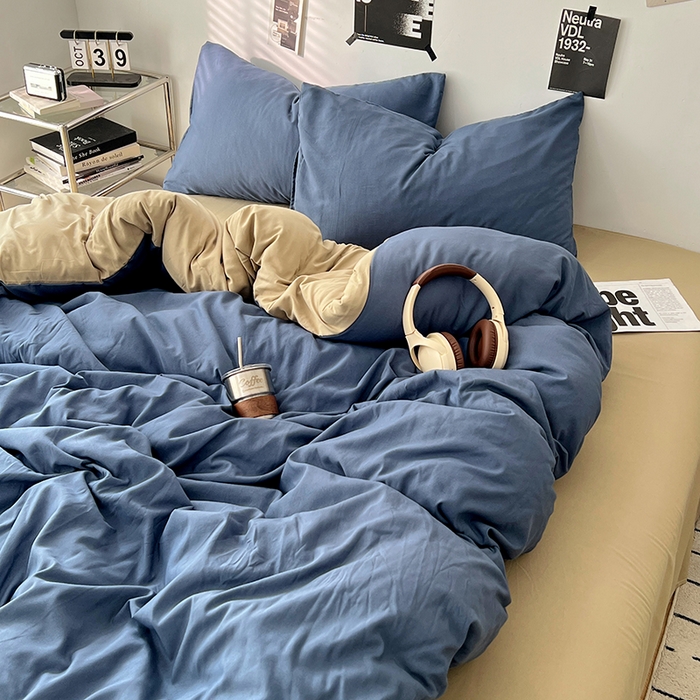 91家纺网 家纺一手货源 找家纺 （总）世爵 2026新款10A抗菌亲肤水洗棉双拼四件套