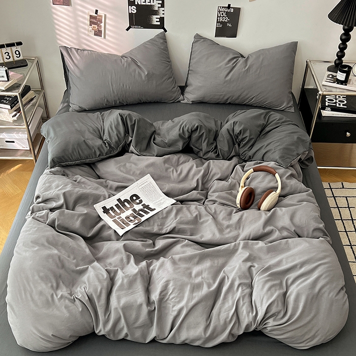 91家纺网 家纺一手货源 找家纺 （总）世爵 2026新款10A抗菌亲肤水洗棉双拼四件套