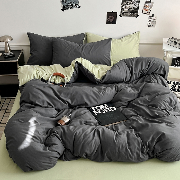 91家纺网 家纺一手货源 找家纺 （总）世爵 2026新款10A抗菌亲肤水洗棉双拼四件套