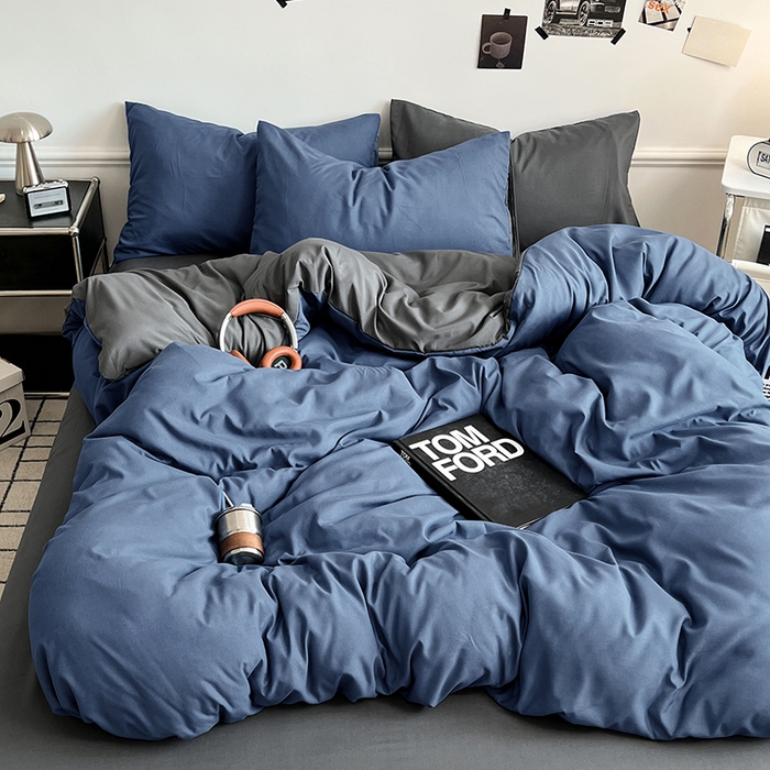 91家纺网 家纺一手货源 找家纺 （总）世爵 2026新款10A抗菌亲肤水洗棉双拼四件套