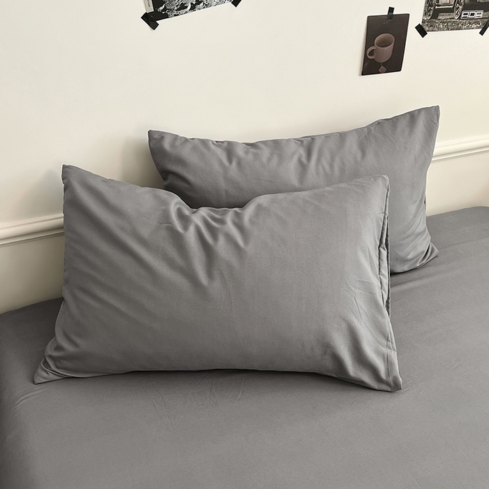 91家纺网 家纺一手货源 找家纺 世爵 2026新款10A抗菌亲肤水洗棉双拼四件套 浅灰