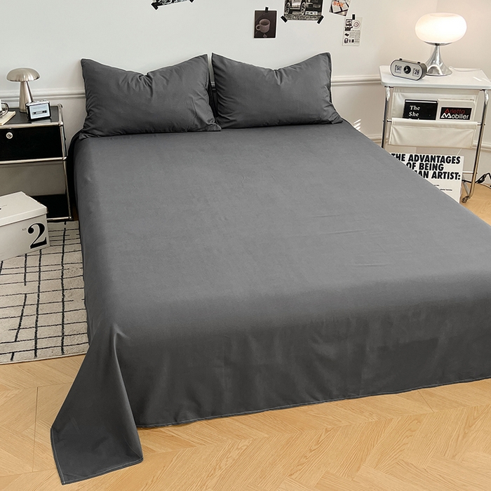 91家纺网 家纺一手货源 找家纺 世爵 2026新款10A抗菌亲肤水洗棉双拼四件套 深灰