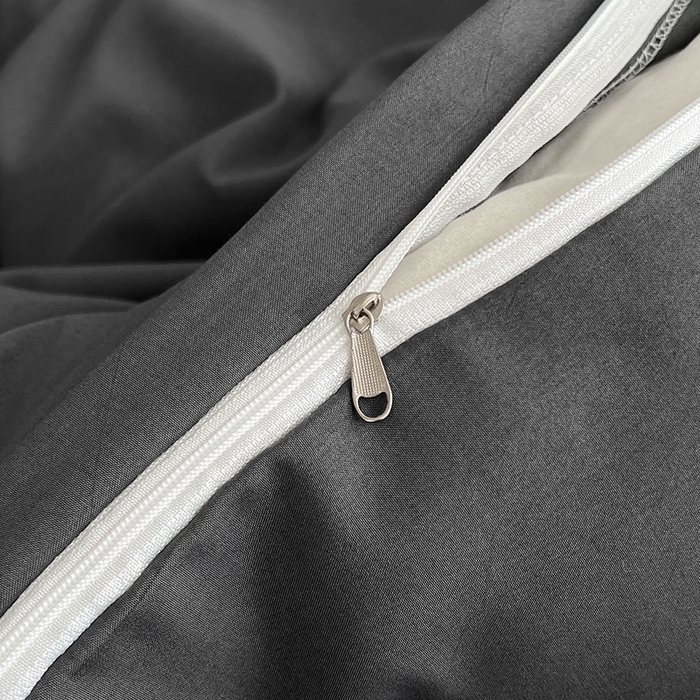 91家纺网 家纺一手货源 找家纺 世爵 2026新款10A抗菌亲肤水洗棉双拼四件套 深灰