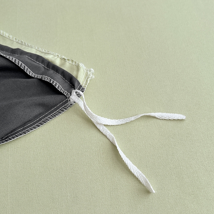 91家纺网 家纺一手货源 找家纺 世爵 2026新款10A抗菌亲肤水洗棉双拼四件套 深灰绿