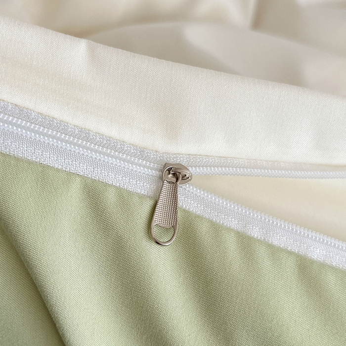 91家纺网 家纺一手货源 找家纺 世爵 2026新款10A抗菌亲肤水洗棉双拼四件套 远山绿