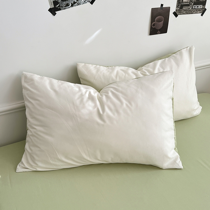 91家纺网 家纺一手货源 找家纺 世爵 2026新款10A抗菌亲肤水洗棉双拼四件套 远山绿