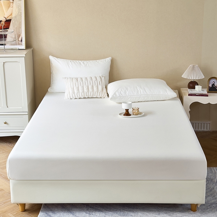 91家纺网 家纺一手货源 找家纺 青泽家纺 2026新款新款防滑水洗棉全包席梦思床笠床垫防尘保护罩 白色