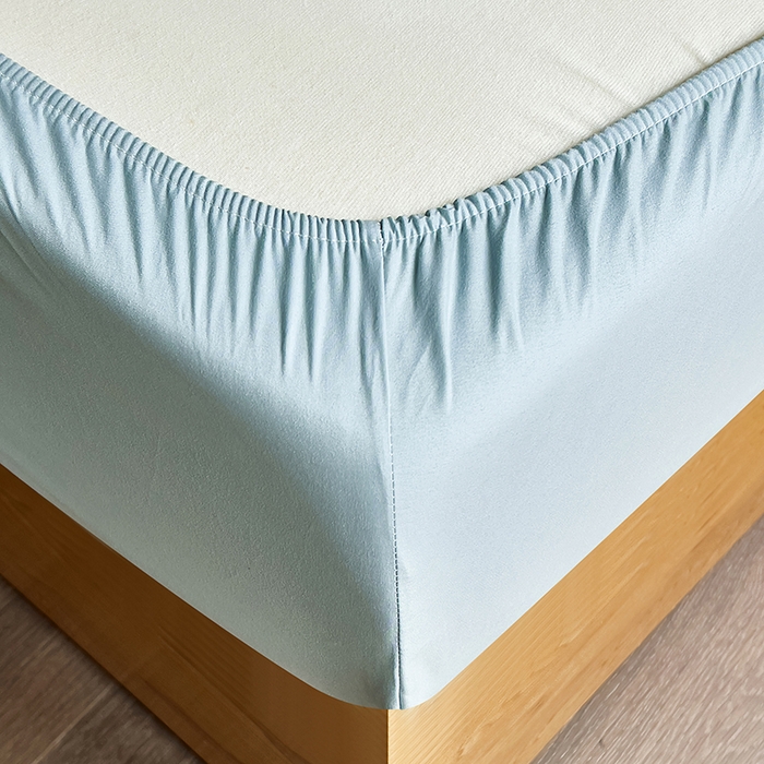 91家纺网 家纺一手货源 找家纺 青泽家纺 2026新款新款防滑水洗棉全包席梦思床笠床垫防尘保护罩 湖蓝