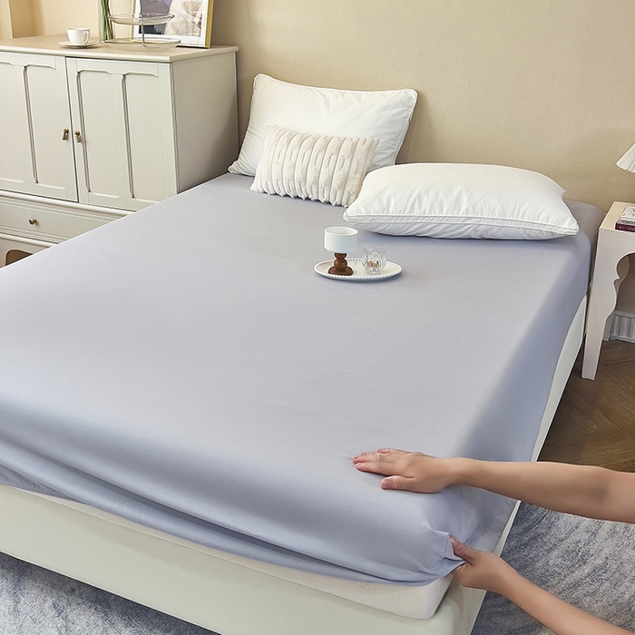 91家纺网 家纺一手货源 找家纺 青泽家纺 2026新款新款防滑水洗棉全包席梦思床笠床垫防尘保护罩 灰色