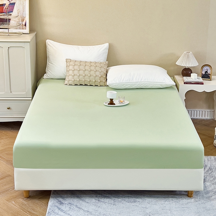 91家纺网 家纺一手货源 找家纺 青泽家纺 2026新款新款防滑水洗棉全包席梦思床笠床垫防尘保护罩 绿色