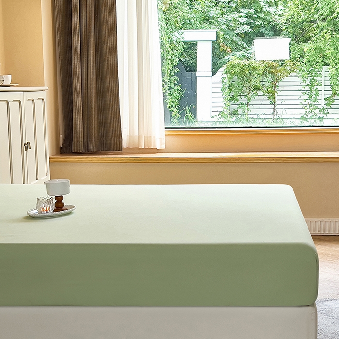 91家纺网 家纺一手货源 找家纺 青泽家纺 2026新款新款防滑水洗棉全包席梦思床笠床垫防尘保护罩 绿色