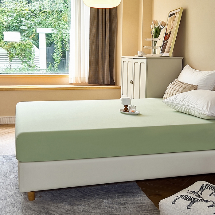 91家纺网 家纺一手货源 找家纺 青泽家纺 2026新款新款防滑水洗棉全包席梦思床笠床垫防尘保护罩 绿色