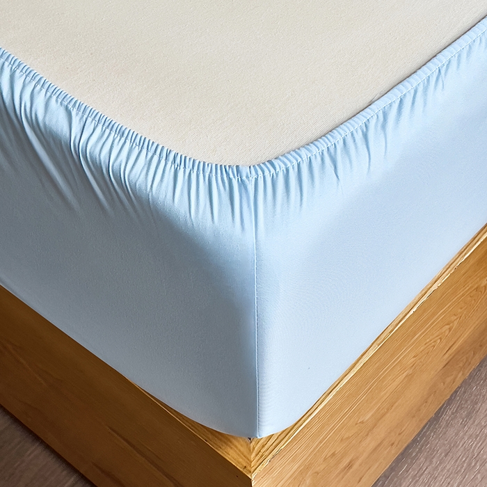 91家纺网 家纺一手货源 找家纺 青泽家纺 2026新款新款防滑水洗棉全包席梦思床笠床垫防尘保护罩 天蓝