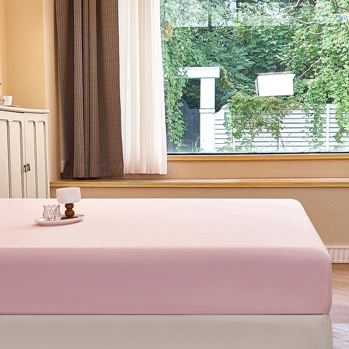 91家纺网 家纺一手货源 找家纺 青泽家纺 2026新款新款防滑水洗棉全包席梦思床笠床垫防尘保护罩 玉色