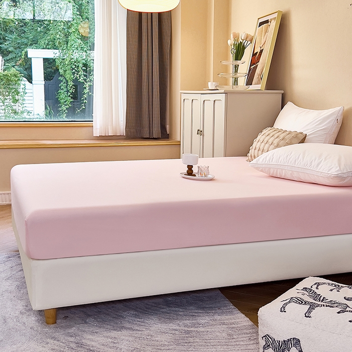 91家纺网 家纺一手货源 找家纺 青泽家纺 2026新款新款防滑水洗棉全包席梦思床笠床垫防尘保护罩 玉色