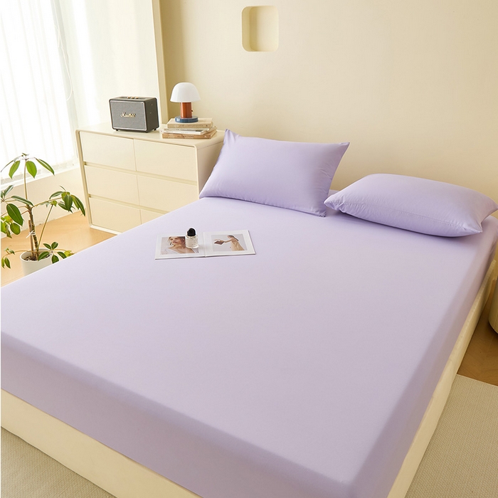 91家纺网 家纺一手货源 找家纺 青泽家纺 2026新款新款防滑水洗棉全包席梦思床笠床垫防尘保护罩 紫色