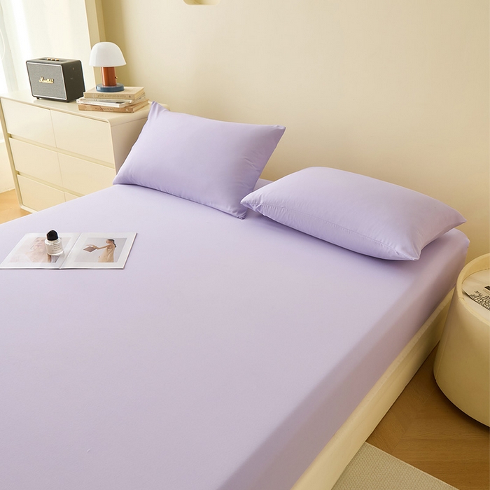 91家纺网 家纺一手货源 找家纺 青泽家纺 2026新款新款防滑水洗棉全包席梦思床笠床垫防尘保护罩 紫色