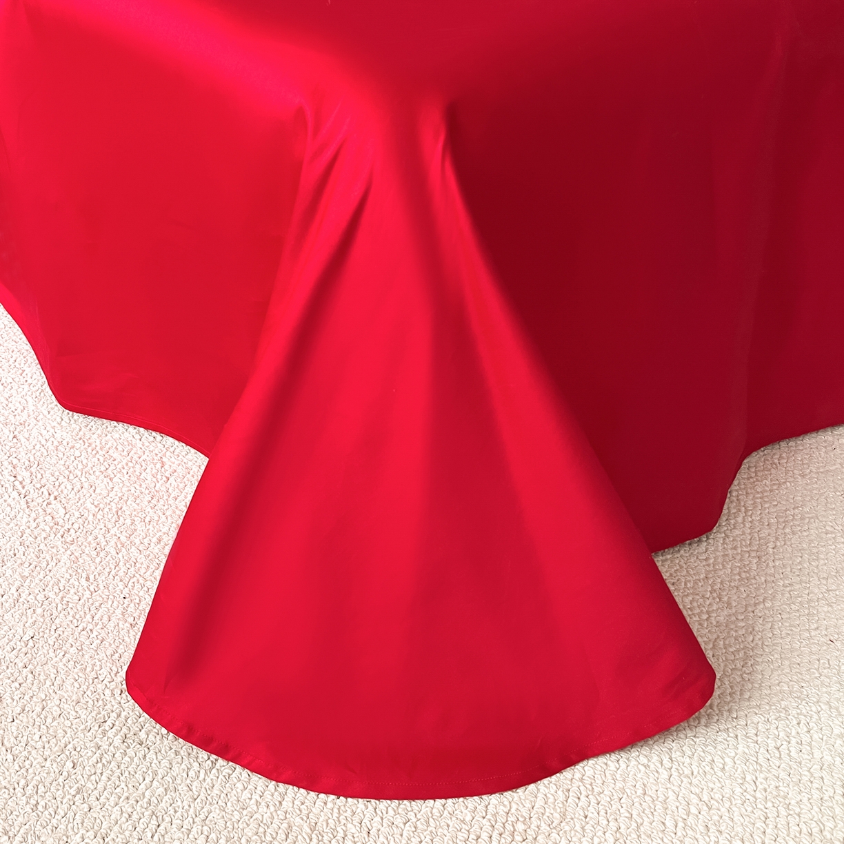 91家纺网 家纺一手货源 找家纺 置顶家纺 2026新款新中式亲肤婚庆绣花四件套 富贵美满-大红