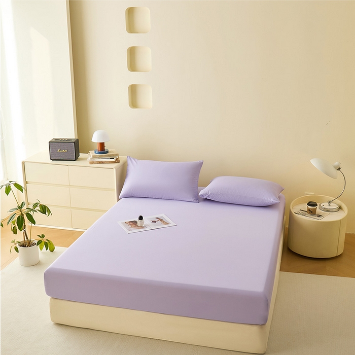 91家纺网 家纺一手货源 找家纺 青泽家纺 2026新款新款防滑水洗棉全包席梦思床笠床垫防尘保护罩 紫色