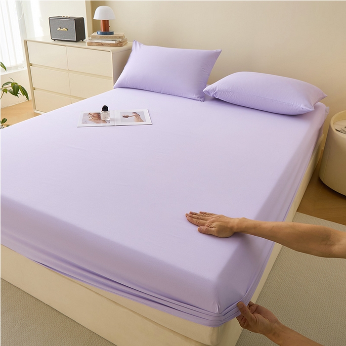 91家纺网 家纺一手货源 找家纺 青泽家纺 2026新款新款防滑水洗棉全包席梦思床笠床垫防尘保护罩 紫色