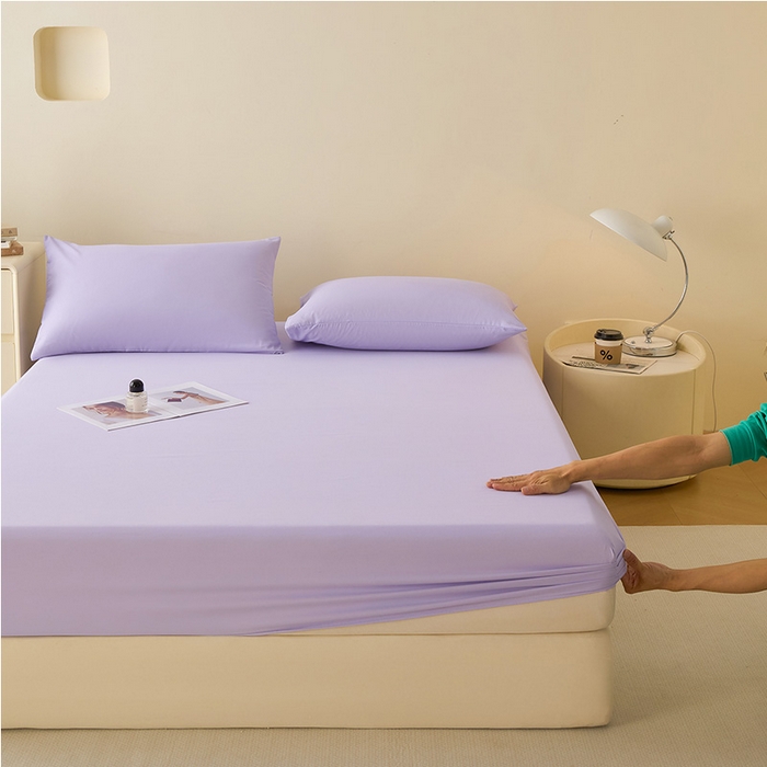 91家纺网 家纺一手货源 找家纺 青泽家纺 2026新款新款防滑水洗棉全包席梦思床笠床垫防尘保护罩 紫色