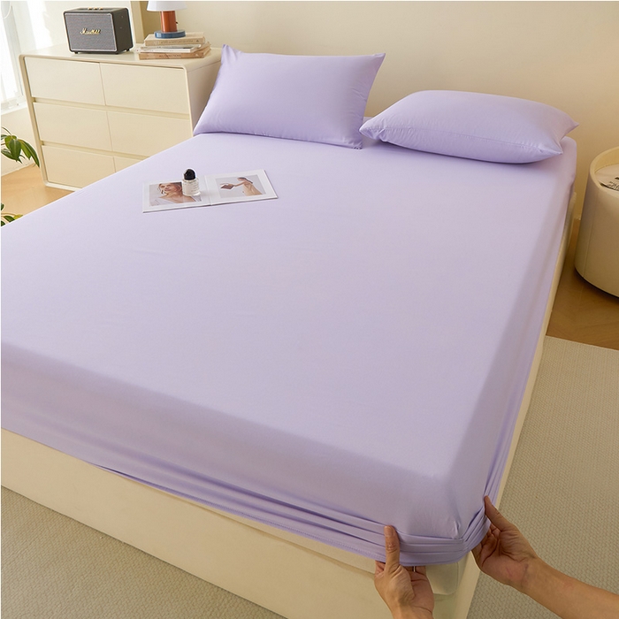 91家纺网 家纺一手货源 找家纺 青泽家纺 2026新款新款防滑水洗棉全包席梦思床笠床垫防尘保护罩 紫色