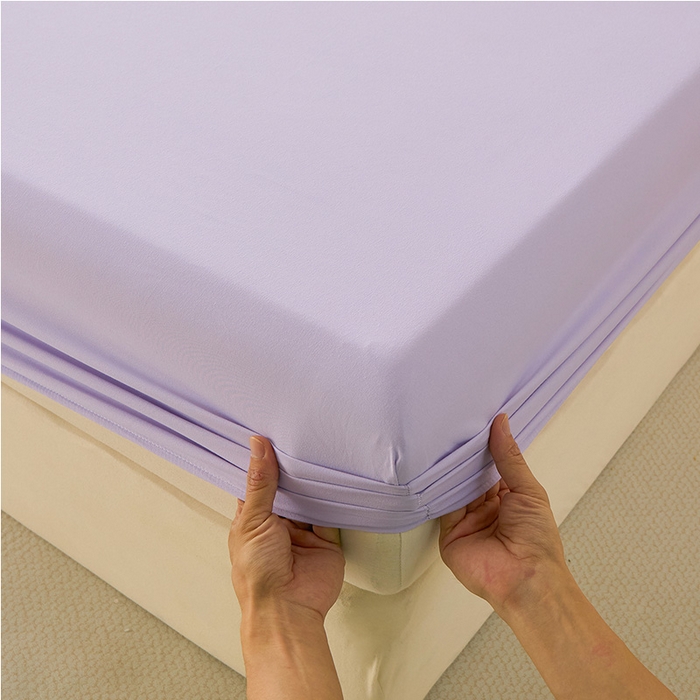 91家纺网 家纺一手货源 找家纺 青泽家纺 2026新款新款防滑水洗棉全包席梦思床笠床垫防尘保护罩 紫色