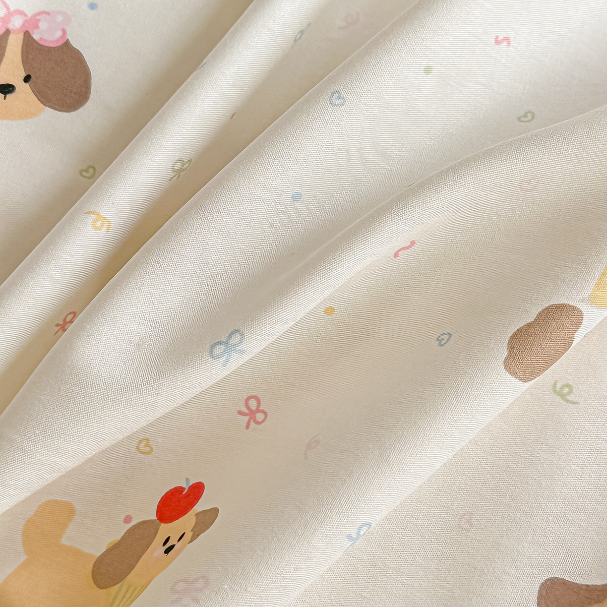 91家纺网 家纺一手货源 找家纺 颜选 2026新款全棉纯棉印花四件套 春日萌宠