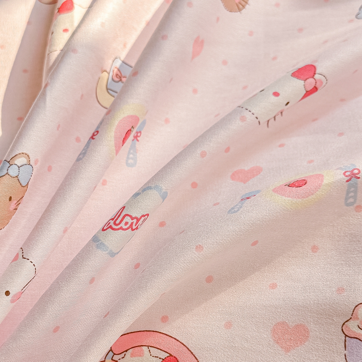 91家纺网 家纺一手货源 找家纺 颜选 2026新款全棉纯棉印花四件套 猫猫乐园