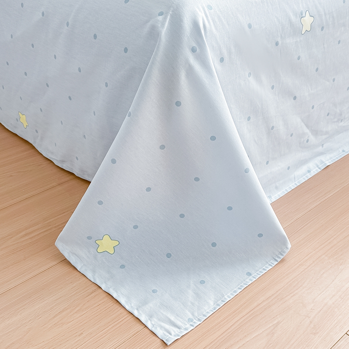 91家纺网 家纺一手货源 找家纺 颜选 2026新款全棉纯棉印花四件套 星星狗