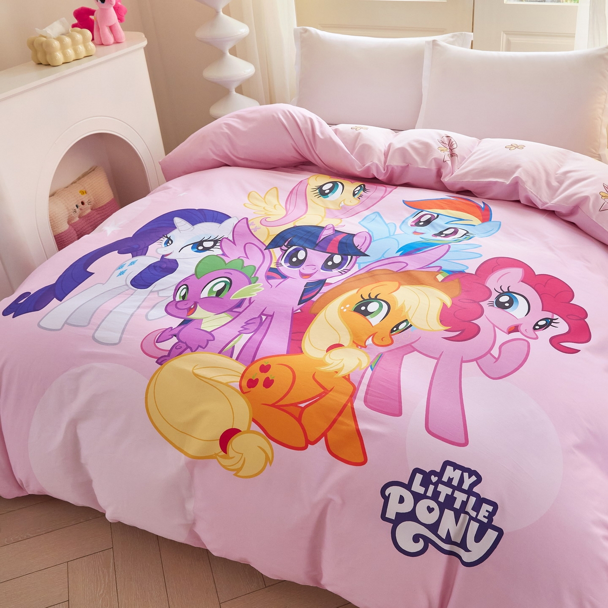 91家纺网 家纺一手货源 找家纺 （总）蘭菲家纺 2026新款全棉纯棉大版卡通单被套被套单件-小马宝莉