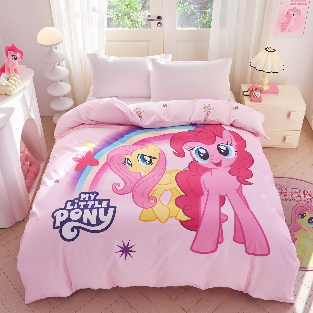 蘭菲家纺 2026新款全棉纯棉大版卡通单被套被套单件-小马宝莉 伙伴.宝莉