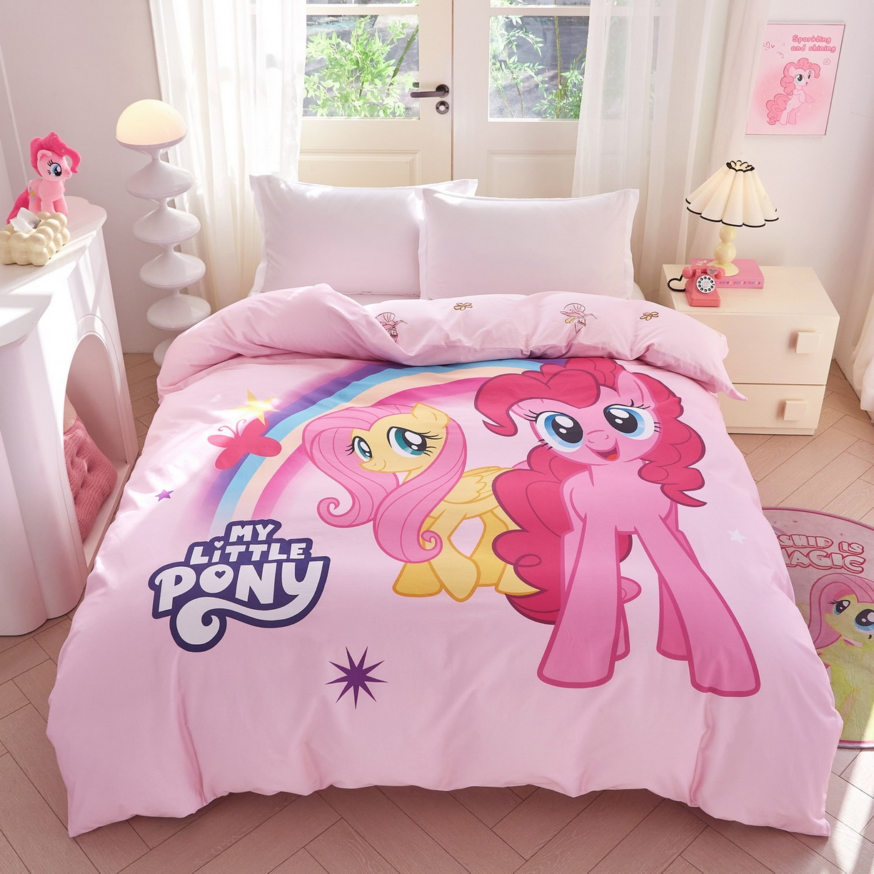 91家纺网 家纺一手货源 找家纺 蘭菲家纺 2026新款全棉纯棉大版卡通单被套被套单件-小马宝莉 伙伴.宝莉