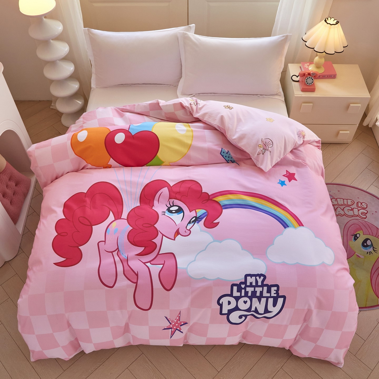 蘭菲家纺 2026新款全棉纯棉大版卡通单被套被套单件-小马宝莉 摩登.宝莉