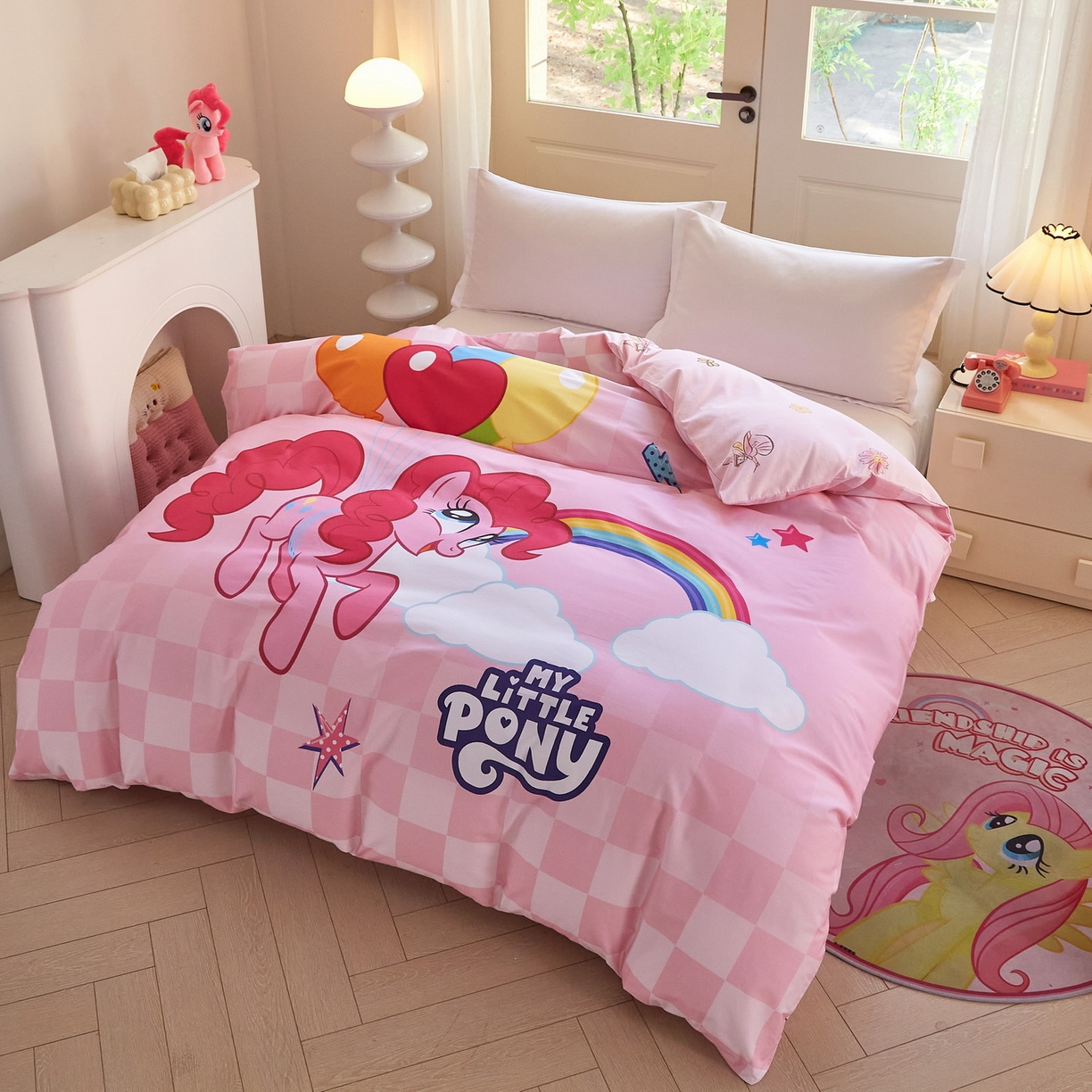 91家纺网 家纺一手货源 找家纺 蘭菲家纺 2026新款全棉纯棉大版卡通单被套被套单件-小马宝莉 摩登.宝莉