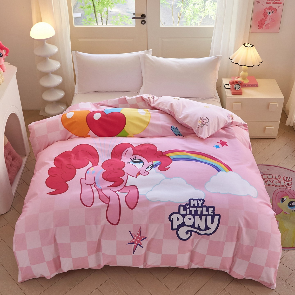 91家纺网 家纺一手货源 找家纺 蘭菲家纺 2026新款全棉纯棉大版卡通单被套被套单件-小马宝莉 摩登.宝莉