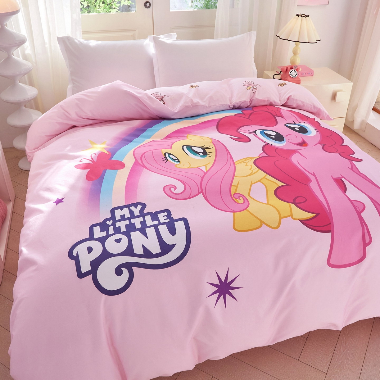 91家纺网 家纺一手货源 找家纺 蘭菲家纺 2026新款全棉纯棉大版卡通单被套被套单件-小马宝莉 伙伴.宝莉