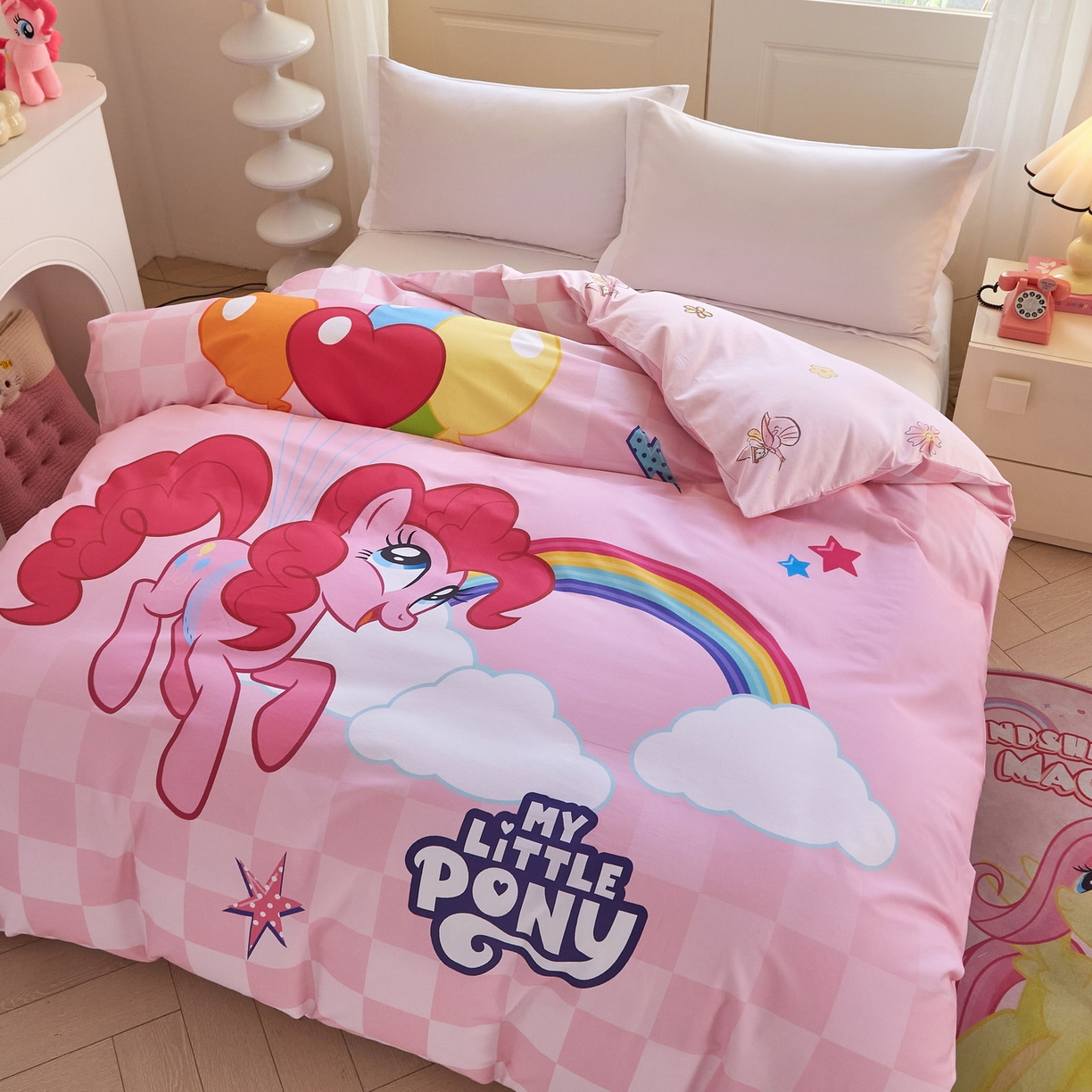 91家纺网 家纺一手货源 找家纺 蘭菲家纺 2026新款全棉纯棉大版卡通单被套被套单件-小马宝莉 摩登.宝莉