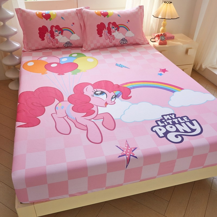 91家纺网 家纺一手货源 找家纺 蘭菲家纺 2026新款全棉纯棉大版卡通单床笠床笠单件-小马宝莉 摩登.宝莉