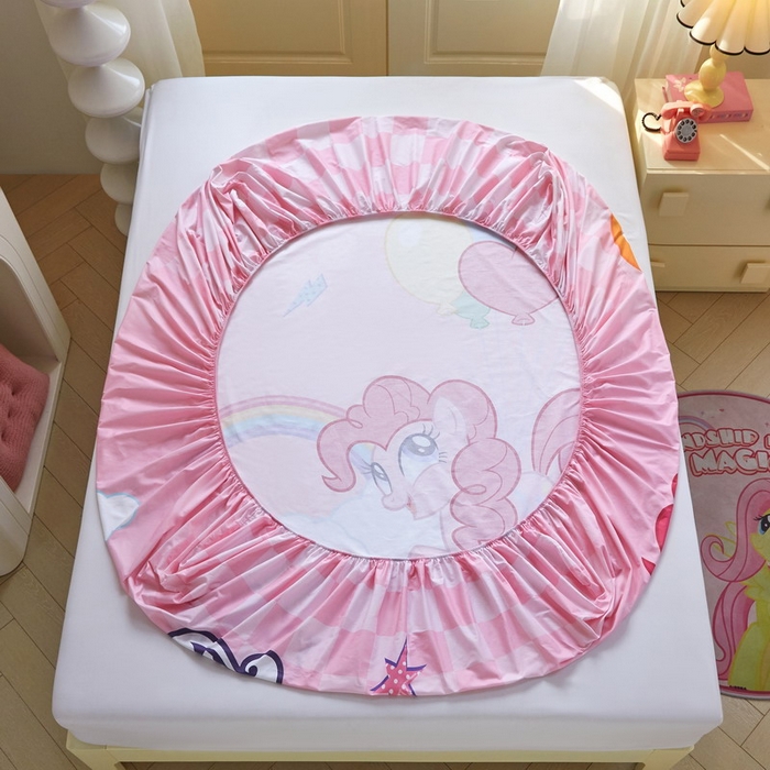 91家纺网 家纺一手货源 找家纺 蘭菲家纺 2026新款全棉纯棉大版卡通单床笠床笠单件-小马宝莉 摩登.宝莉